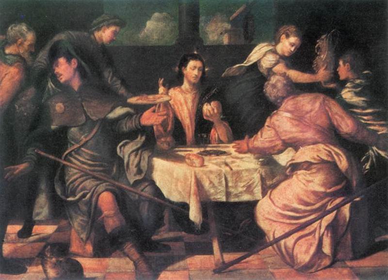 TINTORETTO, Jacopo The Supper at Emmaus ar France oil painting art
